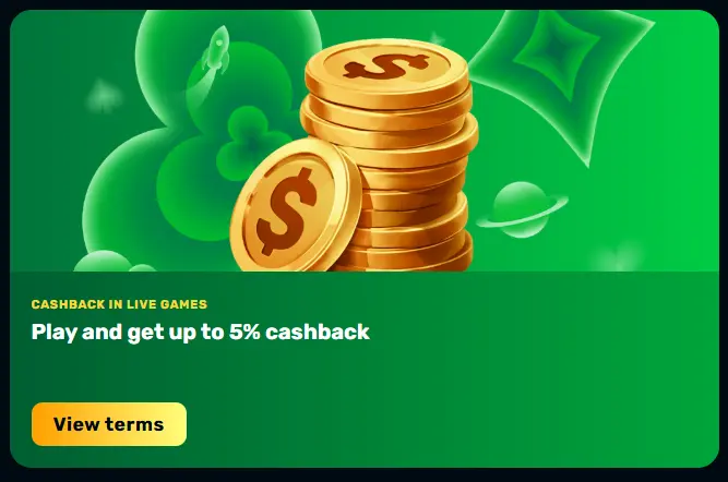 Cashback in Live Games